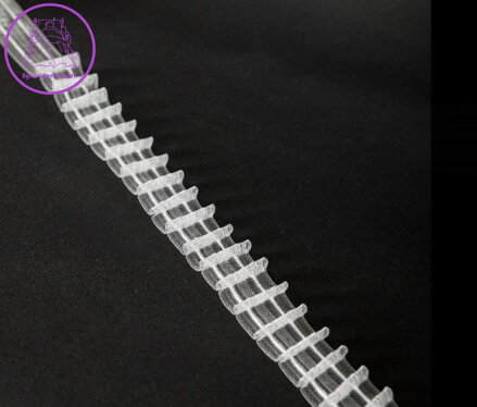 Řasící páska 50m - 2,5cm transparentní 1:2 Gabri-TASMAL/F5Z-2026