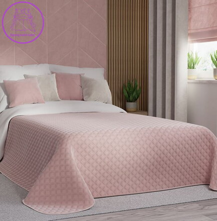 Přehoz na postel prošívaný Gabri - Velvi 014 světle růžový ( více rozměrů )