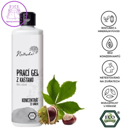 Prací gel z kaštanů bez vůně koncentrát 