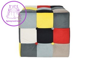 Taburet kostka 45x45cm Patchwork Casablanka