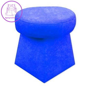 Taburet hříbek tkanina Suedine modrá 14 - více barev