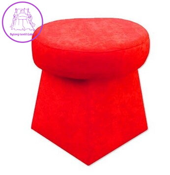  Taburet hříbek tkanina Suedine červená 05 - více barev