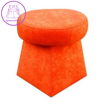 Taburet hříbek tkanina Suedine oranžová - více barev