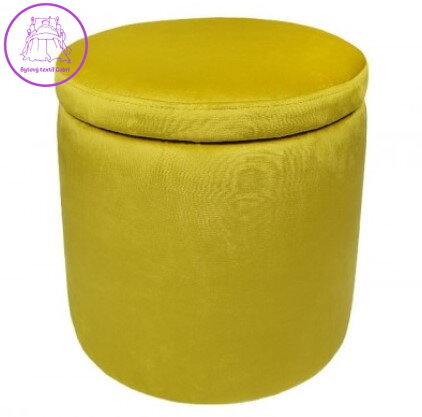 Taburet s úložným prostorem válev tkanina  Prestige žlutá 2778 - více barev