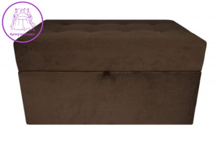 Taburet s úložným prostorem 75x40x42cm tkanina Casablanka hnědá 658 - více barev
