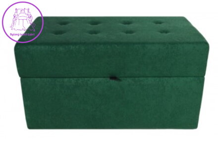 Taburet s úložným prostorem 75x40x42cm tkanina Suedine zelená 76 - více barev