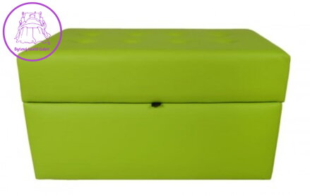 Taburet s úložným prostorem 75x40x42cm EKO kůže Limonka - více barev