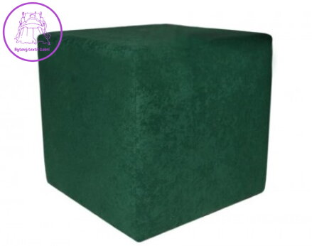  Taburet kostka tkanina Suedine světle smaragdová 76 - více barev