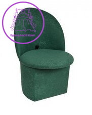  Taburet s opěradlem Krasnal tkanina Suedine smaragdová 76- více barev