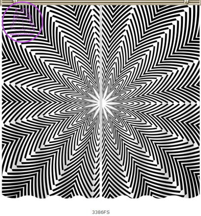 Black out závěsy 3D nebo voálové záclony 3D motiv 3386