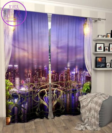 Exkluzivní zatemňovací závěsy Black out s potiskem 2x145x250cm - S71721