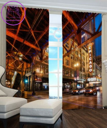 Black out závěsy 3D CHicago 2x145x250cm