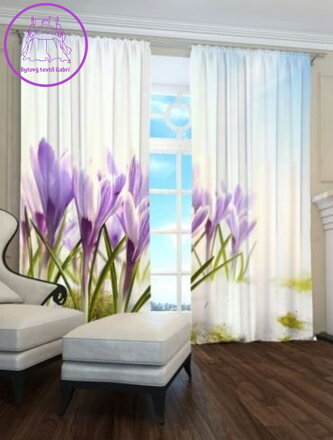 Exkluzivní zatemňovací závěsy Black out s potiskem 2x145x250cm - S4430