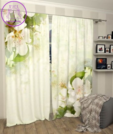 Exkluzivní zatemňovací závěsy Black out s potiskem 2x145x250cm - S71706