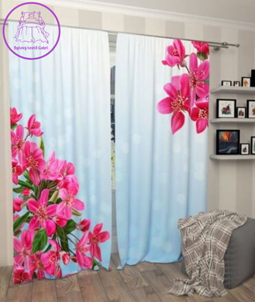 Exkluzivní zatemňovací závěsy Black out s potiskem 2x145x250cm - S71708