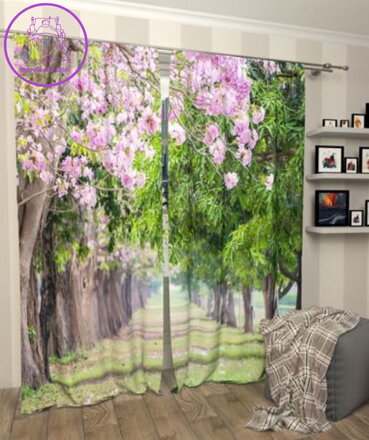 Exkluzivní zatemňovací závěsy Black out s potiskem 2x145x250cm - S71722