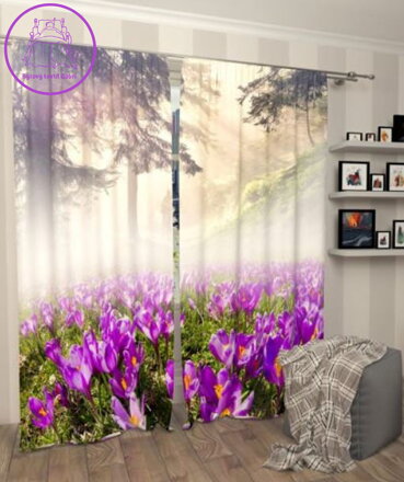 Exkluzivní zatemňovací závěsy Black out s potiskem 2x145x250cm - S71723