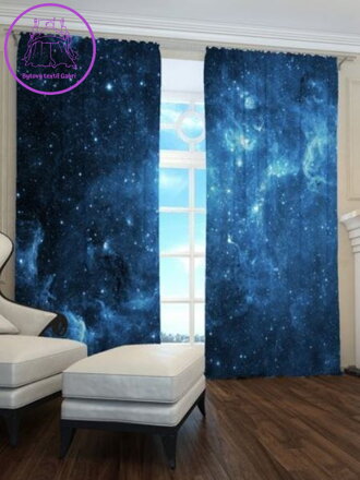 Exkluzivní zatemňovací závěsy Black out s potiskem 2x145x250cm - S71733