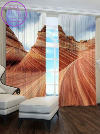 Exkluzivní zatemňovací závěsy Black out s potiskem 2x145x250cm - S71739