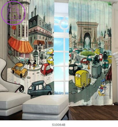 Black out závěsy dětské 3D Disney S10064 2x145x260cm