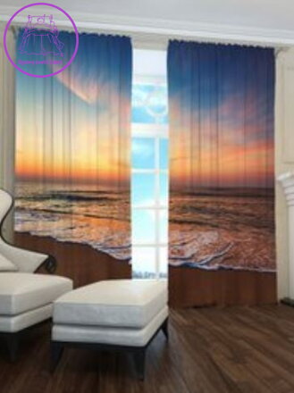 Exkluzivní zatemňovací závěsy Black out s potiskem 2x145x250cm - S202014