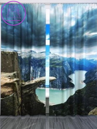 Exkluzivní zatemňovací závěsy Black out s potiskem 2x145x250cm - S4083