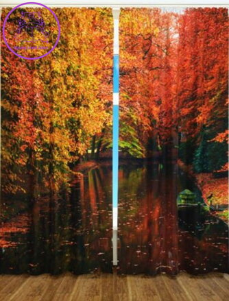 Exkluzivní zatemňovací závěsy Black out s potiskem 2x145x250cm - S7603