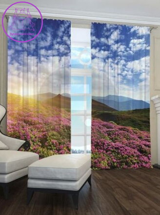 Exkluzivní zatemňovací závěsy Black out s potiskem 2x145x250cm - S9142