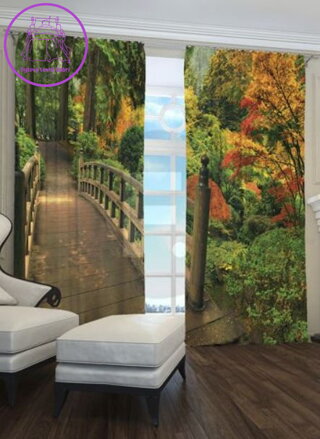 Exkluzivní zatemňovací závěsy Black out s potiskem 2x145x250cm - S9184sw