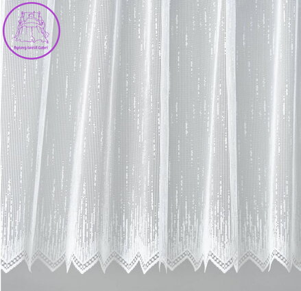 Žakárové záclony bílé v metráži se vzorem - A3230 ( více rozměrů )