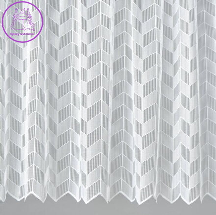 Žakárové záclony bílé v metráži se vzorem - A3903 ( více rozměrů )