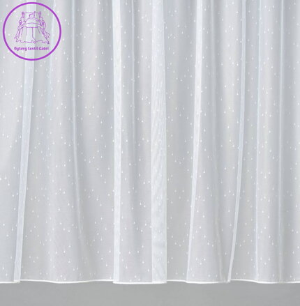 Žakárové záclony bílé v metráži s olůvkem - B3660 ( více rozměrů )