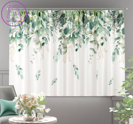 Metráž voál tištěný výška 150cm W-Natural 