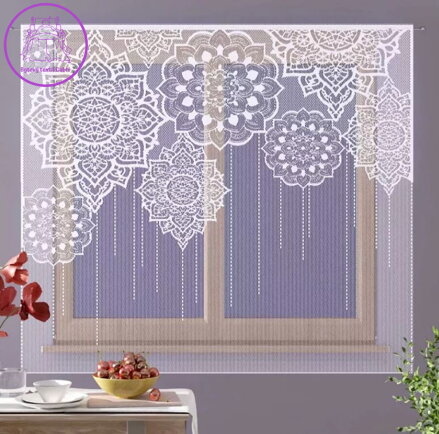 Záclona panel žakárový bílý 200x165cm W-Mandala 2025