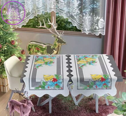 Ubrus vánoční žakárový 50x100cm W-Ozdoby AW797700-2023