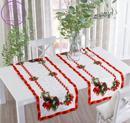 Vánoční běhoun na stůl 50x150cm tištěný W-Vánoce 2