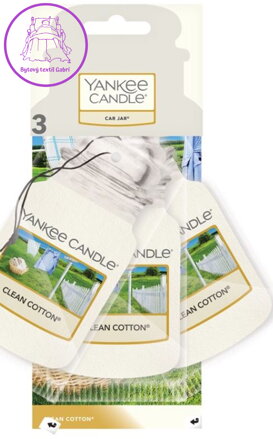 Yankee Candle papírová visačka vůně do auta - CLEAN COTTON 3ks ( 30187 ) Yankee Candle papírová visačka vůně do auta - CLEAN COTTON 3ks ( 30187 )