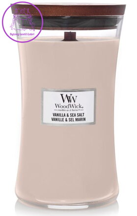 Svíčka WoodWick velká - Vanilla & Sea Salt ( 31952 )