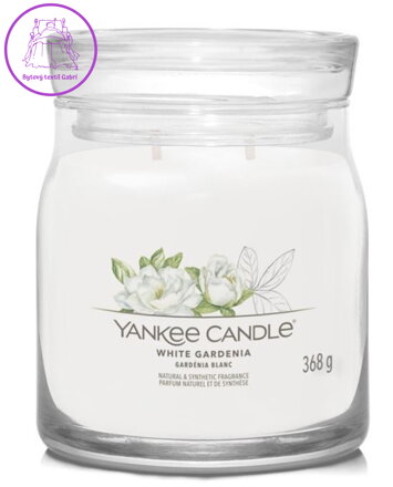 Svíčka Yankee Candle signature střední - WHITE GARDENIA ( 40482 )
