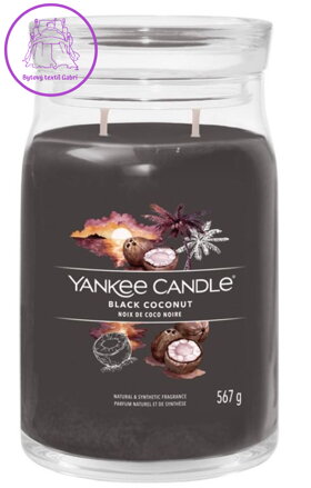 Svíčka Yankee Candle signature velký - Black Coconut ( 40503 )