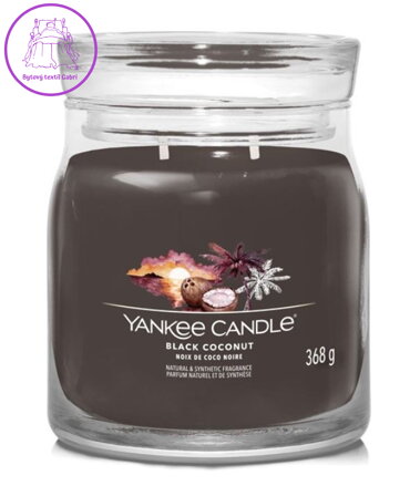 Svíčka Yankee Candle signature střední - BLACK COCONUT ( 40504 )