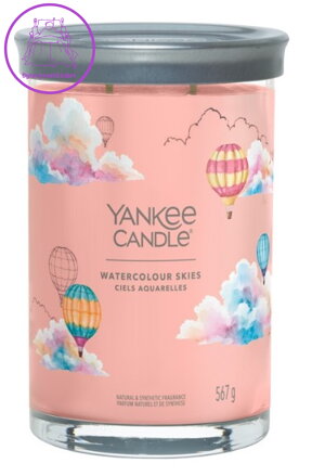 Svíčka Yankee Candle signature tumbler velký - WATERCOLOUR SKIES ( 40687 )