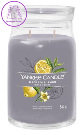 Svíčka Yankee Candle signature velký - Black Tea & Lemon ( 40726 )