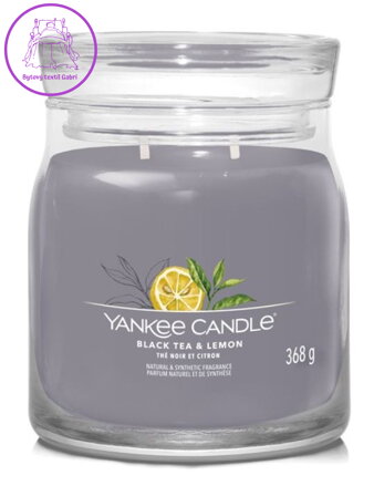 Svíčka Yankee Candle signature střední - BLACK TEA & LEMON ( 40779 )