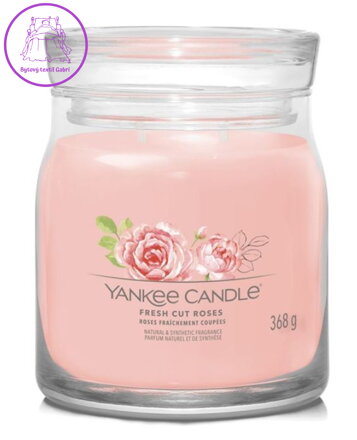 Svíčka Yankee Candle signature střední - FRESH CUT ROSES ( 40784 )
