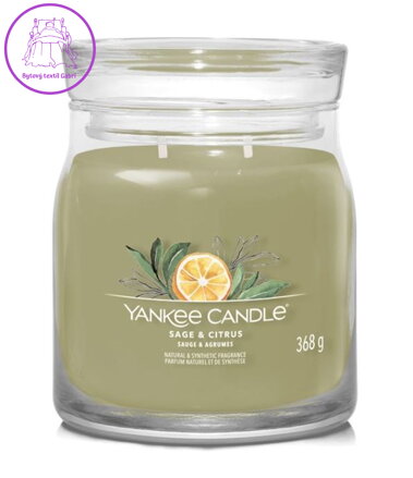 Svíčka Yankee Candle signature střední - SAGE & CITRUS ( 40793 )