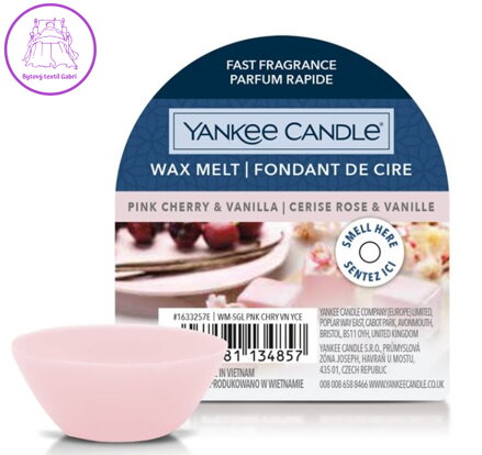Yankee Candle vonný vosk do aromalampy - PINK CHERRY & VANILLA ( 40845 ) Yankee Candle vonný vosk do aromalampy - PINK CHERRY & VANILLA ( 40845 )