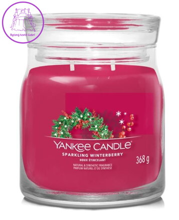 Svíčka Yankee Candle signature střední - SPARKLING WINTERBERRY ( 41215 )