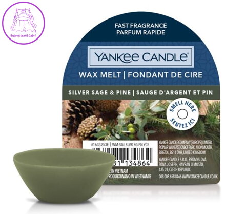 Yankee Candle vonný vosk do aromalampy - SILVER SAGE & PINE ( 41224 ) Yankee Candle vonný vosk do aromalampy - SILVER SAGE & PINE ( 41224 )