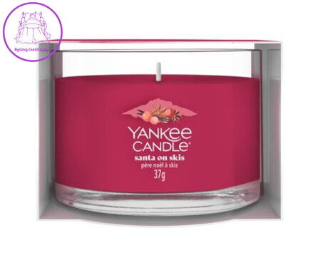 Yankee Candle plněná votivní svíčka ve skle - SANTA ON SKIS ( 43484 )